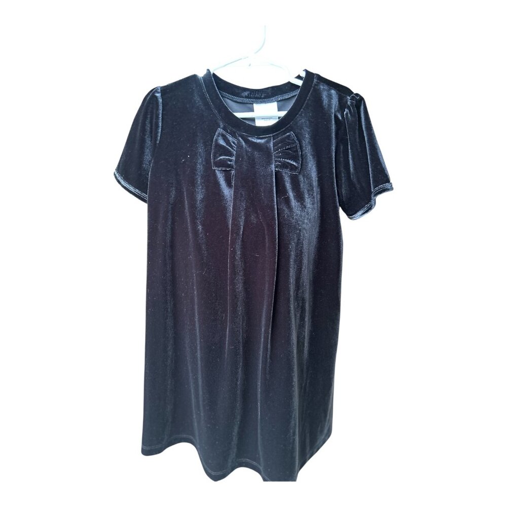 Toughskins Girls Black Velvet Dress size 5/6